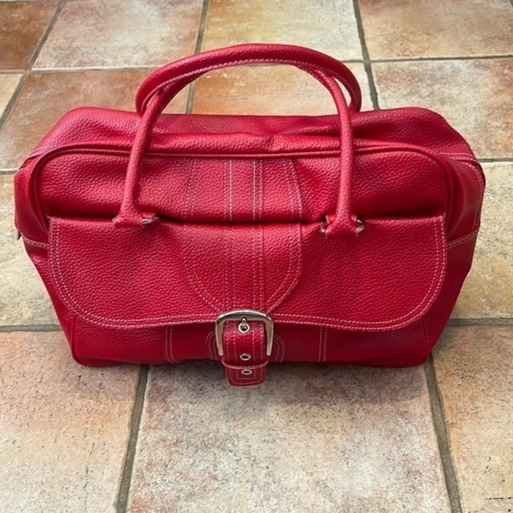 Vintage Signature Club A weekender bag red